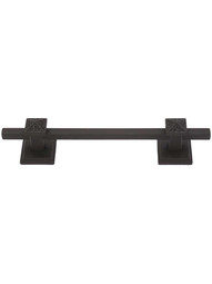 Ruskin Cabinet Pull - 4 inch Center-to-Center in Aged Bronze.